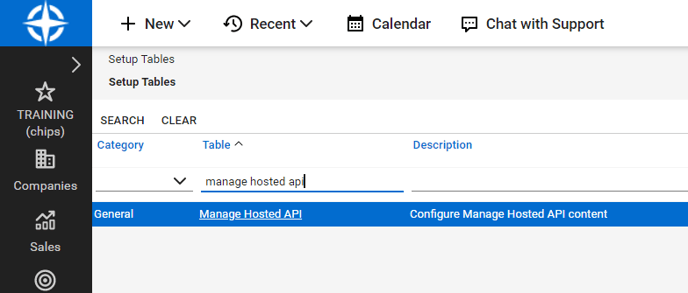 Manage Hosted API